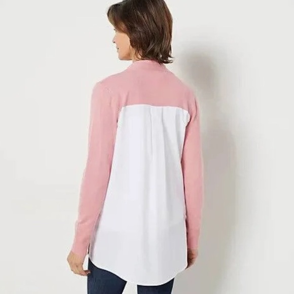 Elements Isaac Mizrahi Live Sweater Cardigan
Sizes:1X & 3X - Picture 2 of 2